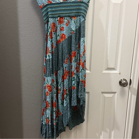 Free people intimately Gabriela maxi floral boho halter dress size large - Picture 5 of 7